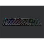 Logitech klávesnice Gaming G915 LightSpeed Tactile/ bezdrátová/ hmatové spínače/US - černá