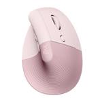 Logitech Lift Vertical Ergonomic Mouse - pink, 400-4000dpi, 6 tlačítek, bluetooth, logitech bolt