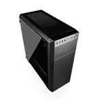 Modecom PC skříň OBERON PRO GLASS BLACK MIDI, 2x USB 3.0, 2x USB 2.0, audio HD, černá, skleněný boční panel, bez zdroje