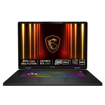 MSI Crosshair 18 HX AI A2XWFKG-027CZ/Core Ultra 9 275HX/32GB/2TB/RTX 5060, 8GB/18" QHD+ IPS,240Hz/Win11 home/černá