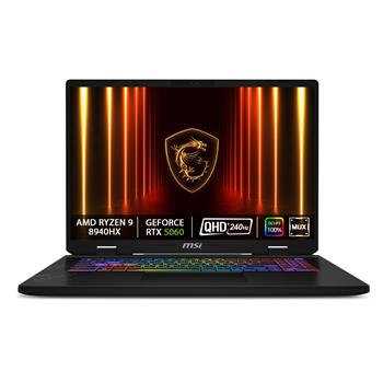 MSI Crosshair A17 HX D8WFKG-011CZ/Ryzen 9 8940HX/32GB/1TB SSD/RTX 5060, 8GB/17"QHD+ IPS, 240Hz/Win 11 home/černá