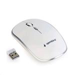 Myš GEMBIRD MUSW-4B-01-W, bílá, bezdrátová, USB nano receiver