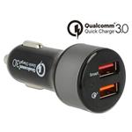 Navilock Car charger 2 x USB Type-A with Qualcomm® Quick Charge™ 3.0