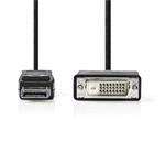 Nedis CCGB37200BK20 - DisplayPort – DVI Kabel | DisplayPort Zástrčka - DVI-D 24+1-Pin Zástrčka | 2 m | Černá barva