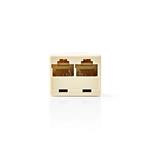 Nedis CTGB90991IY - Telecom Network Splitter | RJ45 Zásuvka | 2x RJ45 Female | Poniklované | Slonová Kost | PVC | Box