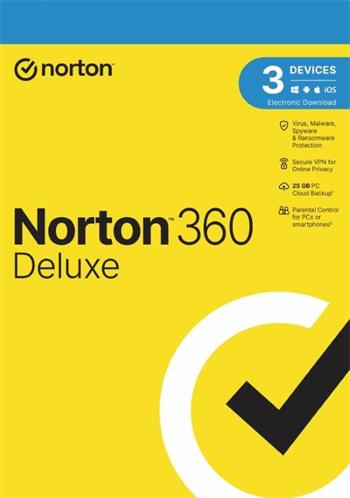 NORTON 360 DELUXE 25GB CZ 1 USER 3 DEVICE 36MO SWS DRMKEY FTP
