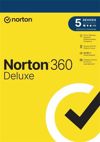 NORTON 360 DELUXE 50GB CZ 1 USER 5 DEVICE 24MO SWS DRMKEY FTP