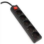 OMEGA Prodlužovací zásuvková lišta s 5 zásuvkami WITH BASIC SURGE PROTECTION 1.5M 16A 5 SOCKET TYPE F SCHUKO GERMAN BLA
