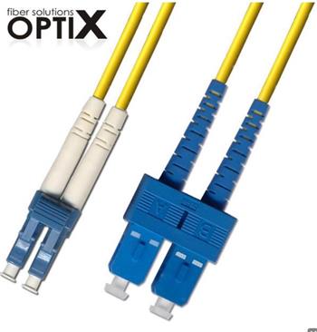 Optický patchkabel duplexní, LC-SC 9/125um SM, 1m