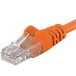 Patch kabel RJ45, cat. 5e, UTP, 0.25m, oranžový