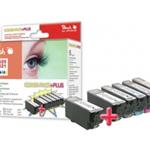 PEACH kompatibilní cartridge Canon PGI-520/CLI-521 MultiPack Plus, 3xBlack, Cyan, Magenta,  Yellow, 2x19ml, 4x10 ml