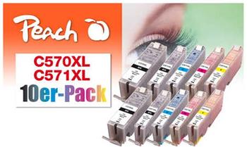 PEACH kompatibilní cartridge CanonPGI-570XL/CLI-571XL Com pack 4x13ml (1xBlack,1xCyan,1xMagenta,1xYellow), 1x23ml black