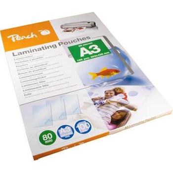 PEACH PP580-01 laminovací folie A3 (303x426mm), 80mic, 100 ks