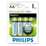 Philips Dobíjecí akumulátor AA 2 100 mAh niklometalhydridový R6B4A210/10