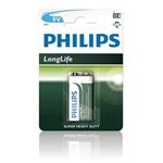 Philips LongLife Baterie 6F22L1B 9V zinkouhlíková