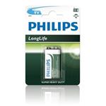 Philips LongLife Baterie 6F22L1B 9V zinkouhlíková