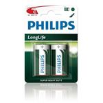Philips LongLife Baterie R14L2B C zinkouhlíková