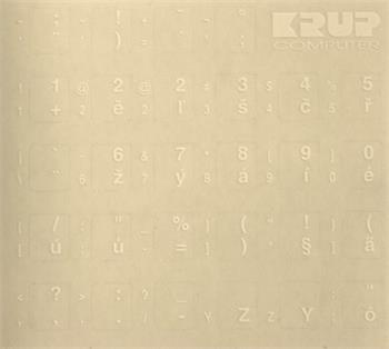 Polepky na klávesnice - RUSKÉ bílé