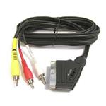 PremiumCord Kabel SCART - 3xCINCH M/M 1.5m in/out přepínač