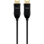 PremiumCord Optický DisplayPort 1.3/1.4 přípojný kabel M/M, zlacené konekt. 20m