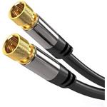 PremiumCord Satelitní antenní HQ kabel F male - F male (135 dB) 4x stíněný 3m
