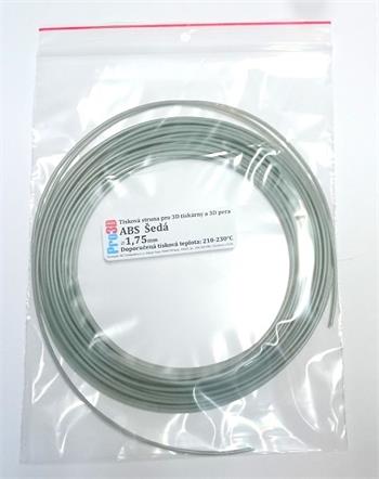Pro3D tisková struna ABS, 1,75mm, šedá - METRÁŽ - cena za 1m ( ABS filament grey )