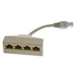 Rozdvojka RJ45 - 1xM8p8c/4xF8p2c (4xTEL. po jednom UTP kabelu) / T-Mod adapter