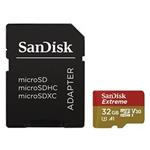 SanDisk Extreme micro SDXC 32 GB 100 MB/s Class 10 UHS-I V30, adapter, pro akční kamery