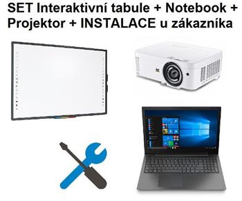SET AVTEK TT-BOARD 80 interaktivní tabule 168x118cm + Notebook 15,6" + Projektor + Instalace + Zaškolení