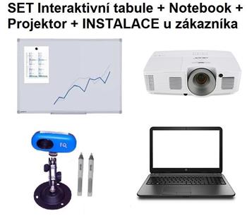 SET IQboard Komplet150: interaktivní tabule 150x100cm + Notebook 15,6" + Projektor + Instalace + Zaškolení