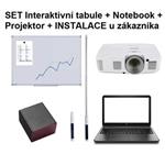 SET IQboard Komplet150 SHORT: interaktivní tabule 150x100cm + Notebook 15,6" + Projektor + Instalace + Zaškolení