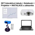 SET IQboard Komplet180: interaktivní tabule 180x120cm + Notebook HP + Projektor + Instalace + Zaškolení