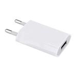 Síťový AC adaptér 230V, Bílý, Flat (tenký) - USB výstup 500mAh