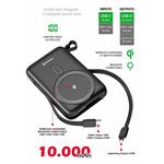 SWISSTEN POWER BANK 10000 mAh PD 20W S INTEGROVANÝMI KABELY  USB-C A LIGHTNING (kompatibilní s MagSafe)