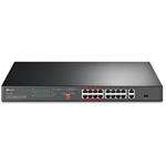 TP-Link TL-SL1218P Switch 16x 10/100Mbps PoE+ 2x GLAN 1x SFP 19"rackmount