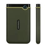 TRANSCEND 1TB StoreJet 25M3G SLIM, USB 3.0, 2.5” Externí Anti-Shock disk, tenký profil, armádní zelená