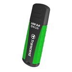 Transcend 64GB JetFlash 810, USB 3.0 flash disk, zeleno-černý, odolá nárazu, tlaku, prachu i vodě