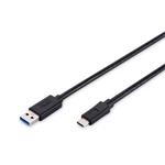 USB Type-C connection cable, type C to A, M/M, 1.0m, Super Speed, UL, bl