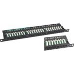 UTP 0,5U Patch panel S-line 24 port Cat.5E Black