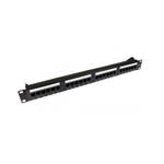 UTP Patch panel OPTIX Cat.6, 24 port, 1U, black, Certifikován
