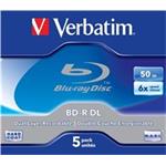 VERBATIM BD-R(5-pack)/DualLayer/Jewel/6X/50GB