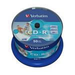 Verbatim CD-R 700MB 80min. 52x Crystal Printable WIDE, NON-ID, 50cake