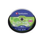 VERBATIM CD-RW(10-Pack)Spindle/8x-12x/High Speed/DLP/700MB