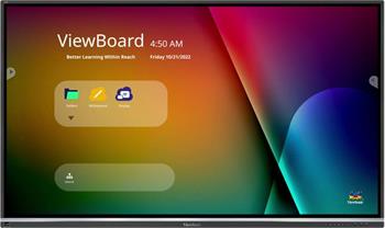 Viewsonic IFP7550-5F Interaktivní displej 75" 4K UHD/IPS/450n/8ms/3xHDMI/RS232/OPS/6xUSB/2xLAN/Repro/VESA/Android11