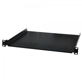 XtendLan 19" předsunutá police s perforací 1U/400mm, nosnost 25kg, černá