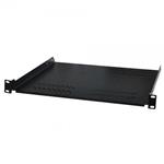 XtendLan 19" předsunutá police s perforací 1U/400mm, nosnost 25kg, černá