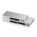 Zyxel GS1200-5HPv, 5-port Desktop Gigabit Web Smart switch: 5x Gigabit metal, 4x PoE (802.3at, 30W), PoE Power budget 60