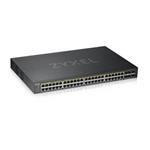 ZyXEL GS1920-48HPv2, 50 Port Smart Managed PoE Switch 44x Gigabit Copper PoE and 4x Gigabit dual pers., hybrid mode, st