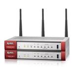 ZyXEL USG20W-VPN, VPN Firewall, 10x VPN (IPSec/L2TP), up to 15 SSL (5 included),  1x WAN, 1x SFP, 4x LAN/DMZ, 1x USB por